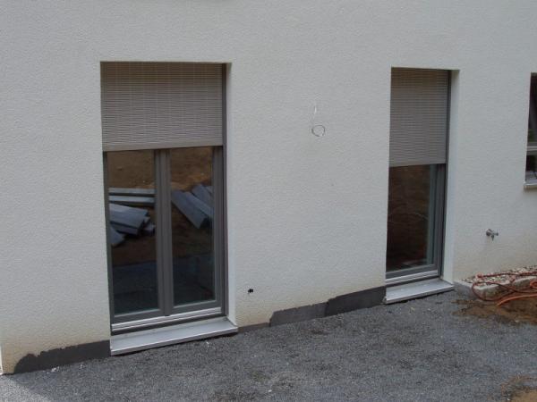 Balkontüre 2-flg. mit Stulp und Rollladen