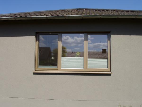 Holz-Alu-Fenster 3-teilig mit Festverglasung mittig