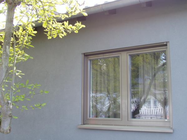 Holz-Alu-Fenster mit Mittelpfosten
