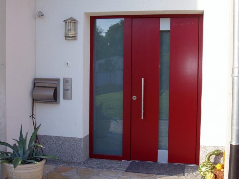 Haustüre Alu mit Seitenteil