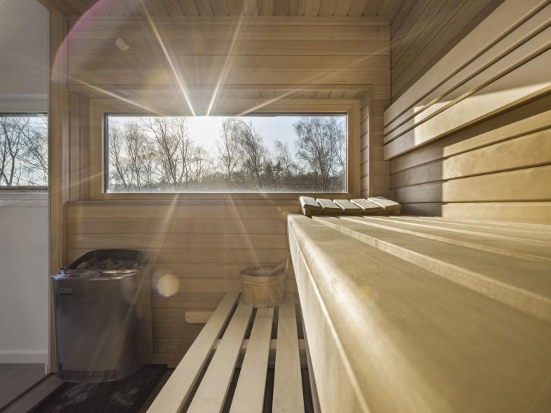 Festverglasung im Saunabereich