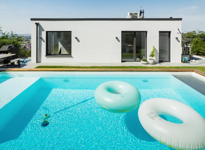 Alu-Holzfenster, Aluschale DB 703 Feinstruktur