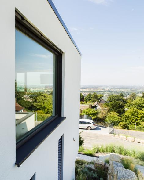 Alu-Holzfenster , Aluschale DB 703 Feinstruktur